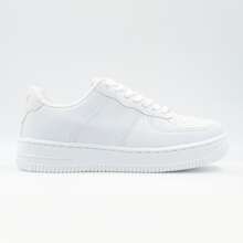 Tênis Feminino Branco Casual Dia a dia Leve e Confortável - Branco - Visão 2