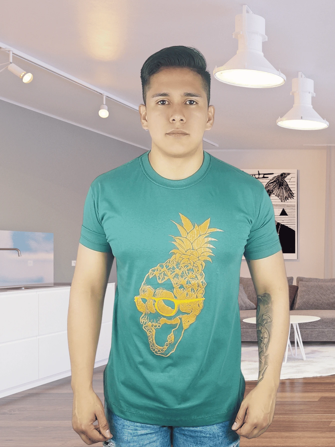 Men T-Shirts - màu xanh lá - Xem 1