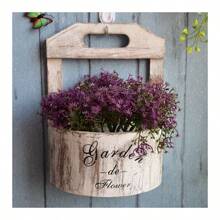 1pc Outdoor Wall Mounted Flowerpot, Hanging Basket/Basket Frame For Decoration #Life With Flowers - SKU-01-grey - View 10