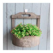 1pc Outdoor Wall Mounted Flowerpot, Hanging Basket/Basket Frame For Decoration #Life With Flowers - SKU-01-grey - View 8