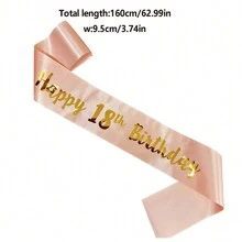 1 Stück Glücklicher Geburtstag 18. 30. 40. 50. Rose Gold Satin Schärpe Diadem Erwachsene Geburtstags Party Dekoration Jahrestags Zubehör, Weihnachten