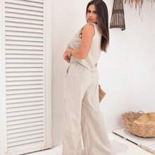 Women Two-Piece Outfits - Màu be - Xem 2