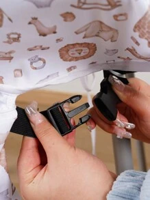 1PC Lion Pattern Baby Feeding Bibs Long Sleeve For Eating, Waterproof Overall Bib - Multicolor - View 8