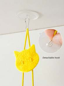 1pc Hanging Pom Pom Decor Cat Teaser Toy For Cat For Interaction - Multicolor - View 6