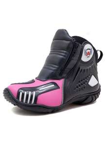 Women Mid-Calf Boots - Màu Hồng Tươi - Xem 4