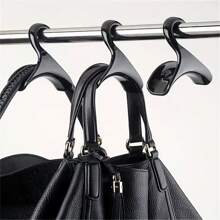 1~10pcs Arched Hanger Hook, Bag Handbag Hanger Rack , For Wardrobe Closet Hanging Storage, Backpack Satchel Purse Plastic Hook Holder (Black) - Black - View 6