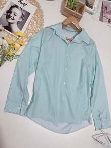 Women Blouses - 薄荷綠 - 查看 1