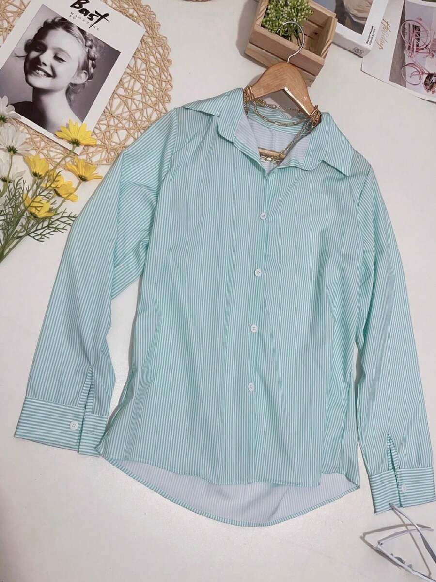 Women Blouses - 薄荷綠 - 查看 1