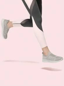 STQ Womens Slip On Trainers Causal Comfortable Shoes With Arch Support - Gris pardo - Ver 4