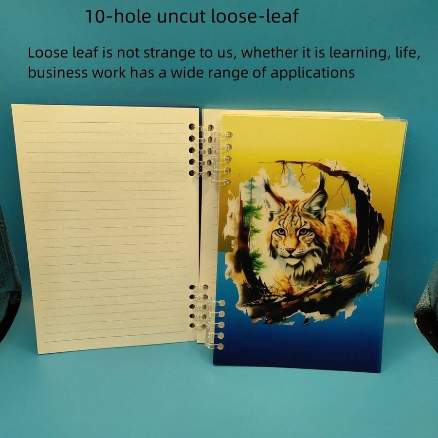10Ring LooseLeaf Notebook, Easy To Tear, Stylish And Portable