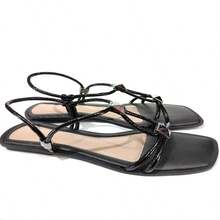 Women Flat Sandals - màu đen - Xem 3
