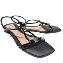 Women Flat Sandals - màu đen - Xem 1