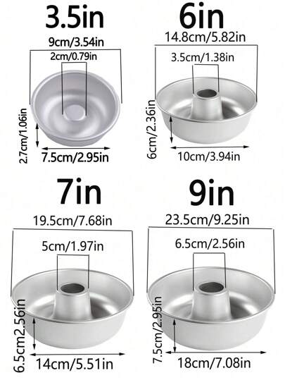 قالب خبز حلوى الشيفون الممتلئ بالهواء 1 قطعة، قالب كعكة دائري من السبائك الألومنيوم و كعكة دونات كبيرة أداة الخبز المناسبة للاستخدام المنزلي والتجاري