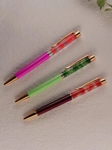 創意diy油干花筆圓珠筆+鉛筆盒