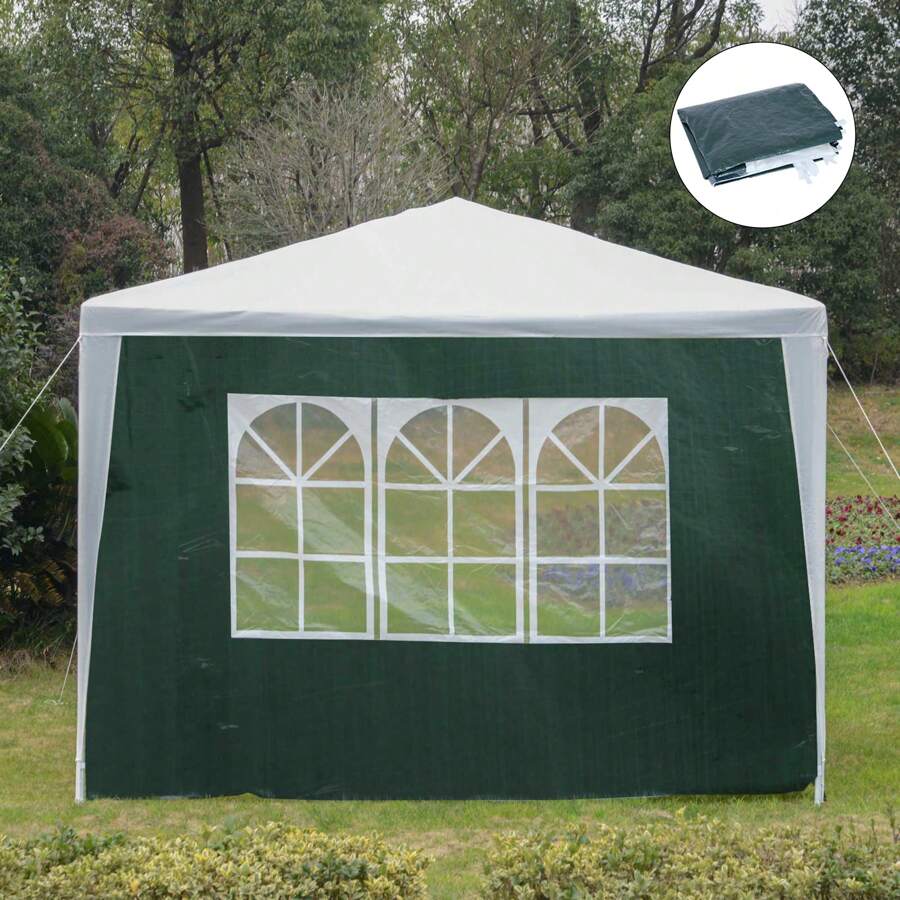 Outsunny 3 Meters Gazebo Side Panels Canopy Marquee Replacement Exchangeable Side Panel Walls - 綠色 - 查看 1