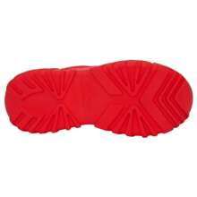 Tenis Sneakers Mujer Casuales Moda Color Rojo Plataforma 8 cm - Rojo - Ver 3