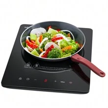 Induction Hob, IsEasy Induction Hob 1 Plate 2100W, 28cm Hob, Portable Induction Hob, 9 Heat Settings, 8-Hour Timer, Touch Control, Booster Function, Black, 220-240V