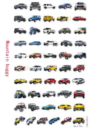50pcs/Set Waterproof Car & Student Decorative Stickers/Decals For Scrapbooks, Random Styles Back To School