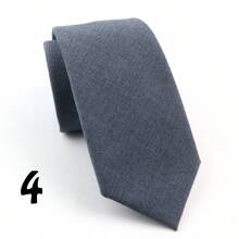 1pc Men's Fashionable Simple Style High Density Solid Color Polyester Necktie, Soft & Skin-Friendly, Suitable For Daily Work And Wedding Party Wearing Casual