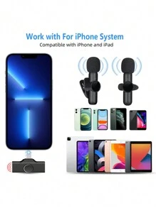 New 2.4g Wireless Clip-On Microphone Portable Mini Mic For Audio/Video Recording, Android Live Streaming/Gaming - Black - View 3