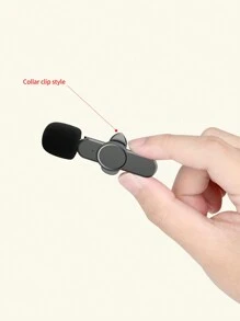 New 2.4g Wireless Clip-On Microphone Portable Mini Mic For Audio/Video Recording, Android Live Streaming/Gaming - Black - View 6