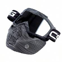 Motorcycle Goggles Mask, Detachable For Motocross Helmet Goggles Use, Tactical Airsoft Goggles Mask: Orange Flame With Tinted Lens - Beige - View 2