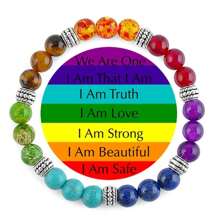 1pc 7 Chakra Reiki Healing Bracelet Yoga Balance Energy Beads Bracelets - Multicolor 1 - View 1