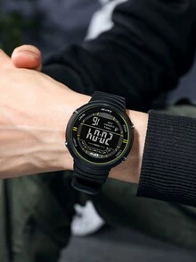 Teenagers' Fashionable Multifunctional Waterproof, Night-Light, Timing Alarm Electronic Watch Set For Students - Yellow - View 3