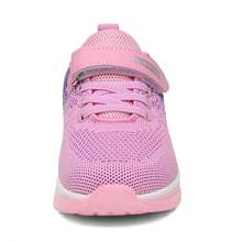 Kids Sneakers Boys Girls  Cushion Tennis Running Shoes Lightweight Walking Footwear - 粉紅色和紫色 - 查看 4