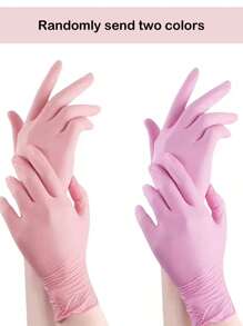 20/50/200/500/1000 chiếc, Găng tay Nitrile dùng một lần màu hồng, Găng tay không chứa cao su Latex, Găng tay vệ sinh gia dụng, Găng tay chống thấm nước Thích hợp cho nhà bếp, tiệc nướng, làm vườn, vệ sinh, nhuộm tóc, thẩm mỹ viện, đồ gia dụng, nhà bếp, phòng tắm, nhà, nhà cung cấp đồ gia dụng - Hồng - Xem 3