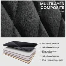 Luxurious 5Pcs Car Seat Cover Full Set Pu Leather Universal Front Rear Seat Protector - Black - View 8