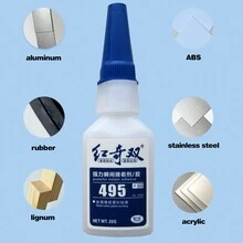 1個20g通用多用途快干膠黏劑401,適用於塑料、pvc、壓克力、橡膠和金屬 - 彩色 - 查看 3