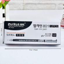 Authentic Box-Packed Diamond Head Ballpoint Pen 801, 0.38mm, Large Capacity, Wholesale For Business Signing - Black - View 2