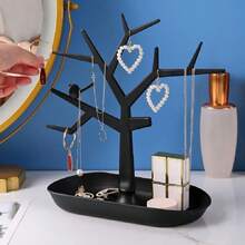 1pc Creative Branch Shaped Jewelry Storage Hanging Rack For Earrings Rings Necklaces Bracelets Display - Black - View 5
