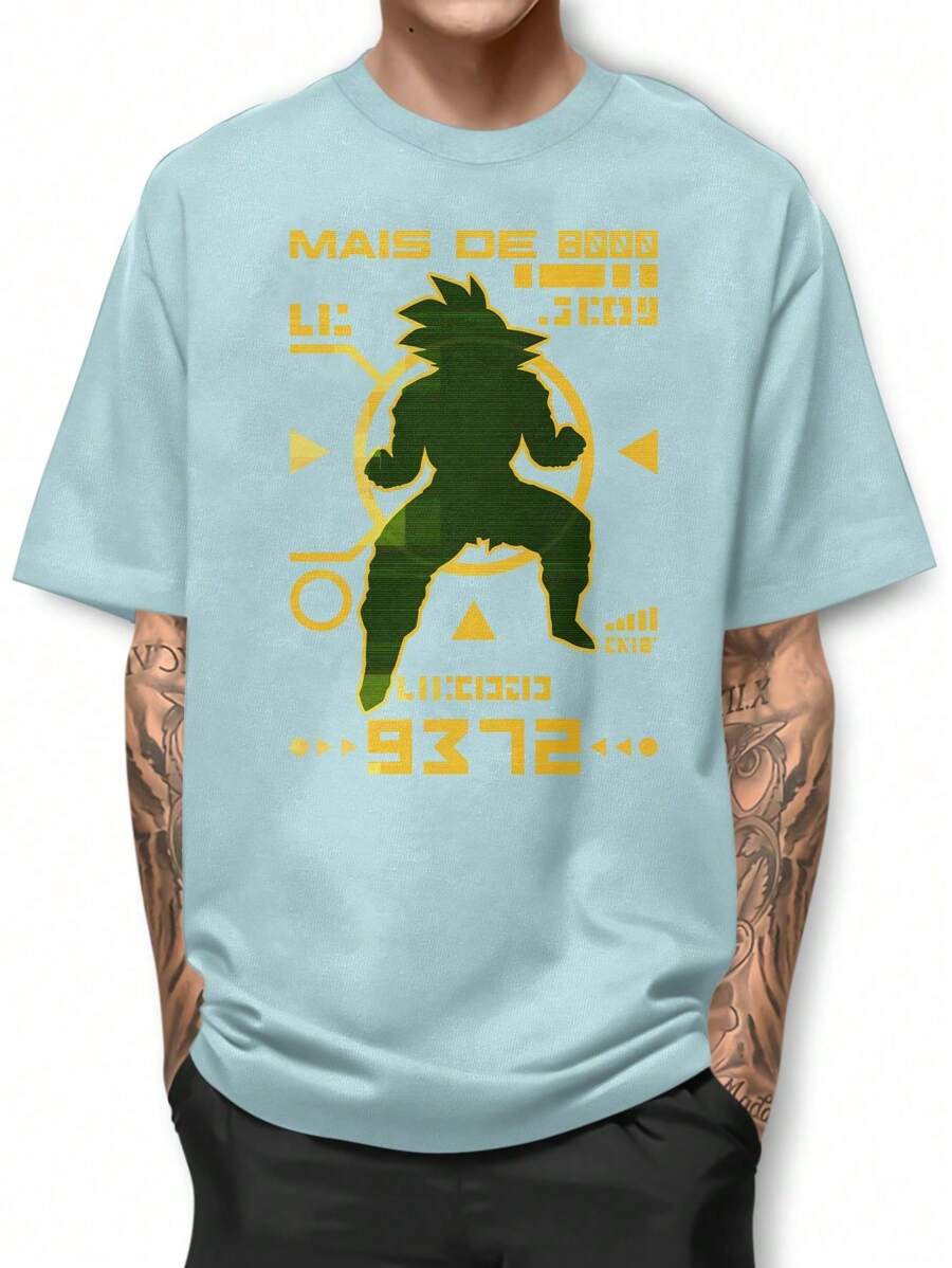 Men T-Shirts - 淺藍色 - 查看 1