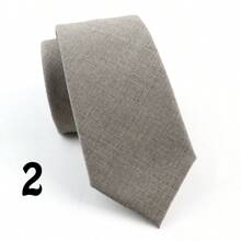 1pc Men's Fashionable Simple Style High Density Solid Color Polyester Necktie, Soft & Skin-Friendly, Suitable For Daily Work And Wedding Party Wearing Casual