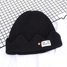 Riverdale Jughead Jones Cosplay Beanie Crown Knit Hat,Riverdale Jughead Jones Cosplay Gorro Corona Sombrero Tejido,Gorro deportivo y cálido de punto. - Negro - Ver 1