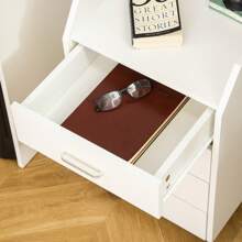 Vinsetto Cajonera de Oficina Mueble Auxiliar para Archivos con 4 Cajones Encimera Superior de Almacenaje 4 Ruedas y 2 Frenos para Estudio Despacho 40x36x65 cm - Blanco - Ver 7