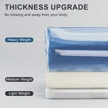 AmazerBath Shower Curtain Liner, 100% EVA Soft Clear Green Heavy Duty Shower Curtain And Liner 2-In-1, 72x72 Luxury Plastic Weighted Bathroom Shower Liner, 12 Rustproof Grommets & 3 Heavyweight Stones - 海洋 - 查看 5