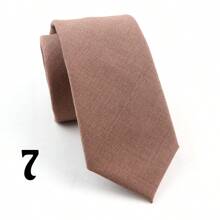 1pc Men's Fashionable Simple Style High Density Solid Color Polyester Necktie, Soft & Skin-Friendly, Suitable For Daily Work And Wedding Party Wearing Casual