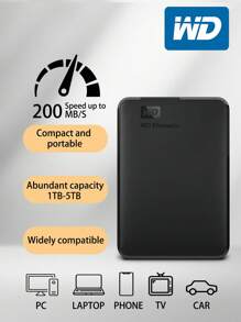 Western Digital WD Western Digital Elements Portable 1TB 2TB 4TB 5TB USB3.0 External Hard Drive Hdd Disco D
