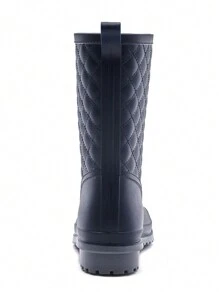 1 par de botas de lluvia impermeables hasta la pantorrilla para mujeres, con diseño de diamantes antideslizantes, cubierta de zapatos de lluvia para jardín