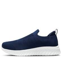 STQ Womens Slip On Trainers Causal Comfortable Shoes With Arch Support - Armada - Ver 5