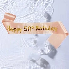 1 Stück Glücklicher Geburtstag 18. 30. 40. 50. Rose Gold Satin Schärpe Diadem Erwachsene Geburtstags Party Dekoration Jahrestags Zubehör, Weihnachten