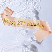 1 Stück Glücklicher Geburtstag 18. 30. 40. 50. Rose Gold Satin Schärpe Diadem Erwachsene Geburtstags Party Dekoration Jahrestags Zubehör, Weihnachten