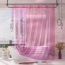 AmazerBath Shower Curtain Liner, 100% EVA Soft Clear Green Heavy Duty Shower Curtain And Liner 2-In-1, 72x72 Luxury Plastic Weighted Bathroom Shower Liner, 12 Rustproof Grommets & 3 Heavyweight Stones - 充滿活力的避風港 - 查看 2