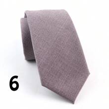 1pc Men's Fashionable Simple Style High Density Solid Color Polyester Necktie, Soft & Skin-Friendly, Suitable For Daily Work And Wedding Party Wearing Casual