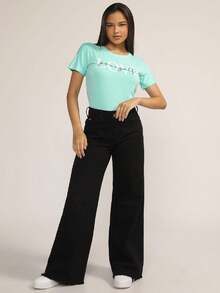 Women T-Shirts - màu xanh lá - Xem 2