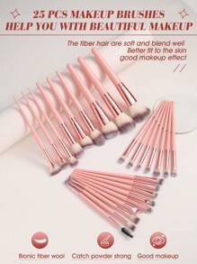 38PCS Makeup Tools Set Including: 25PCS Makeup Brush Sets+3PCS Makeup Sponges+3PCS Mini Makeup Sponges+3PCS Triangle Powder Puffs+3PCS Mini Air Cushion Powder Puffs+1pc Makeup Brush Cleaning Tools,Brush Set,Makeup Brush Kit,Make Up Brush Set,Make Up Set Complete,Makeup Brush Set,Complete Makeup Kit,Brush Kit,Brushes Makeup Set,Makeup Gift Set - Pink - View 3