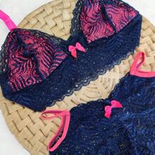 Women Sexy Lingerie Sets - 玫紅色 - 查看 2